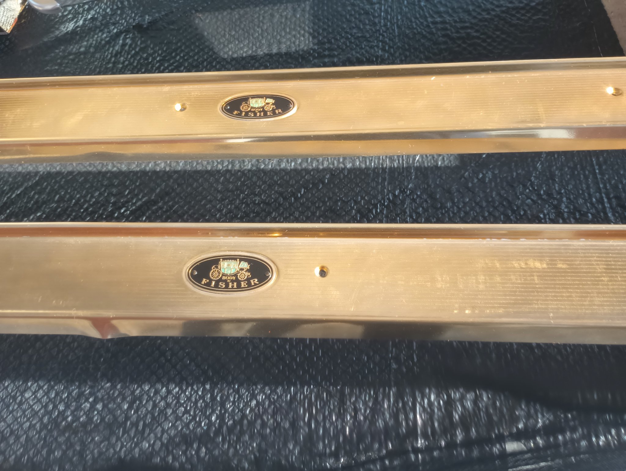 ChromeKarats gold plating work — Gold Body by Fisher Sill Plates